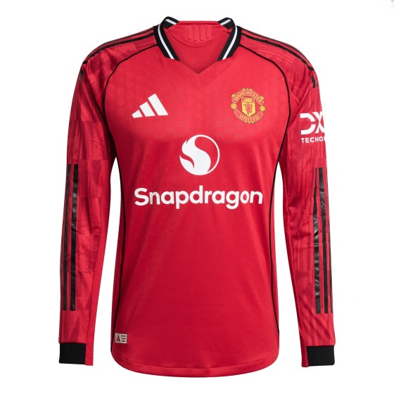 Manchester United 2025-26 Season Player Edition Long-Sleeve Home Jersey