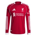 Liverpool Player Edition Long-Sleeve Home Jersey for the 2025-26 Season