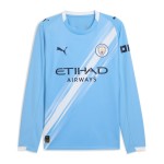 Manchester City 2025-26 Season Fan Edition Long-Sleeve Home Jersey