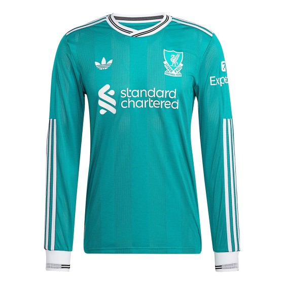 Liverpool Player Edition Long-Sleeve Second Away Jersey for the 2025-26 Season